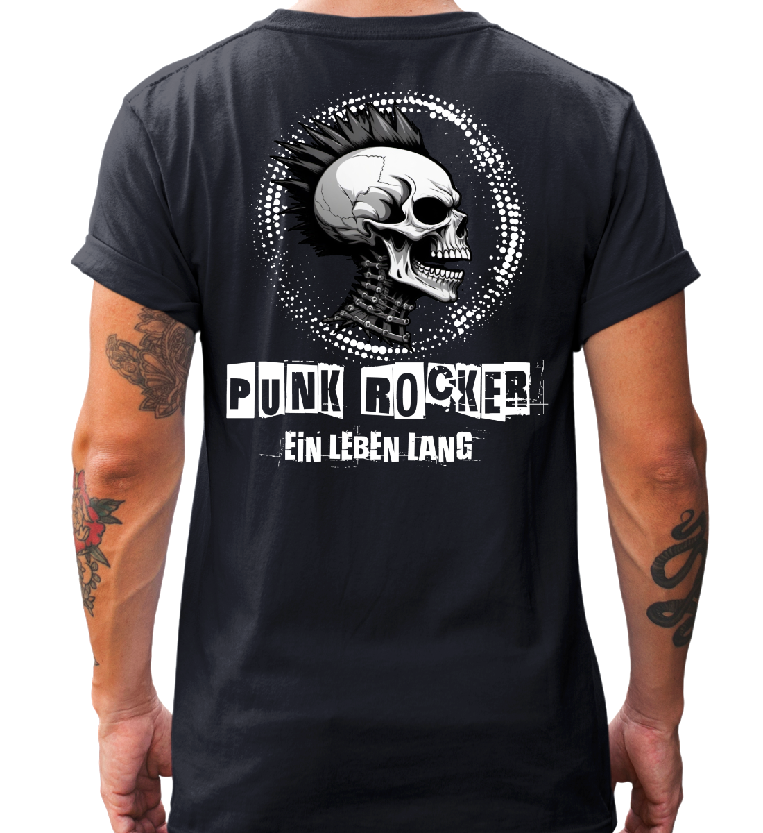 PUNK ROCKER  - Rückenprint/Herren Shirt