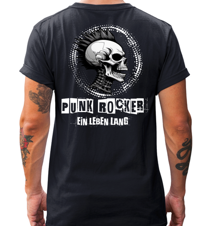 PUNK ROCKER  - Rückenprint/Herren Shirt