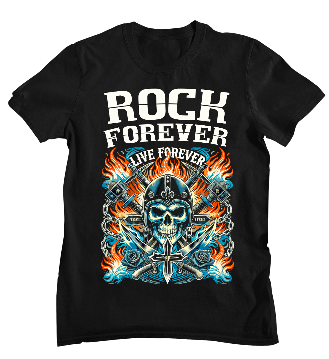 Rock Forever Live Forever  - Herren Shirt